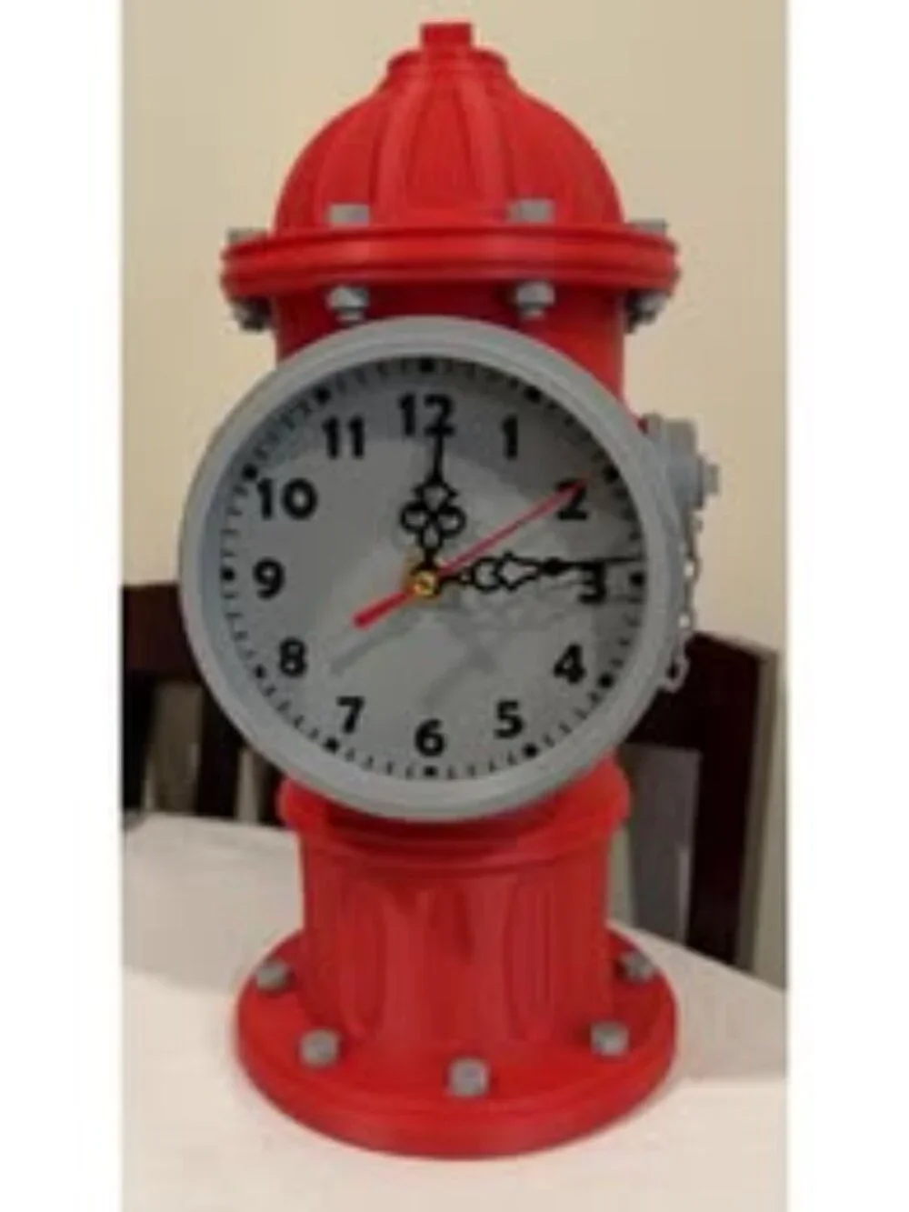 Fire Hydrant 3D Printed Retro Standing Red/Gray W/Black Dials. 12